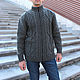 Men's sweatshirts: men's cardigan with zipper. Sweatshirts for men. CUTE-KNIT by Nata Onipchenko. My Livemaster. Фото №5