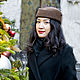 Order Felt hat with veil Asymmetry chocolate. Novozhilova Hats. Livemaster. . Hats1 Фото №3