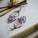 Order Copper earrings with Amethyst Small purple earrings with stones. Strangell Jewelry. Livemaster. . Earrings Фото №3