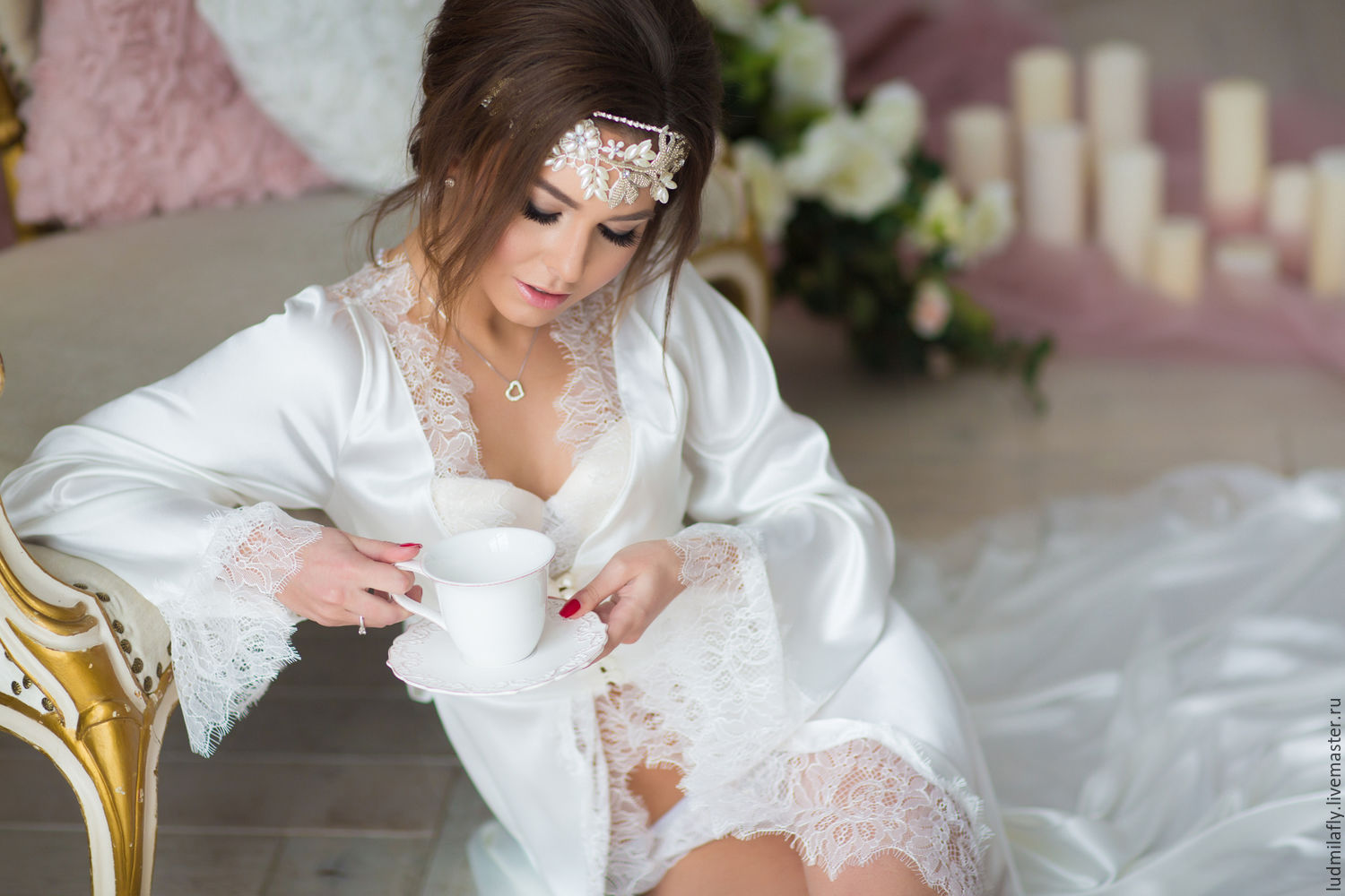 Будуарные платья для утра невесты