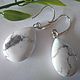Order Earrings 'Cacholong' Natural stone Silvering. Rimliana - the breath of the nature. Livemaster. . Earrings Фото №3