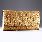 Сумки и аксессуары handmade. Livemaster - original item Women`s wallet made of genuine crocodile leather IMA0004Gold45. Handmade.