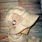 Аксессуары handmade. Livemaster - original item Velour hat bonnet. Handmade.