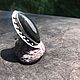 Кольцо с обсидианом. Кольца. Karma-jewelry. Ярмарка Мастеров.  Фото №5