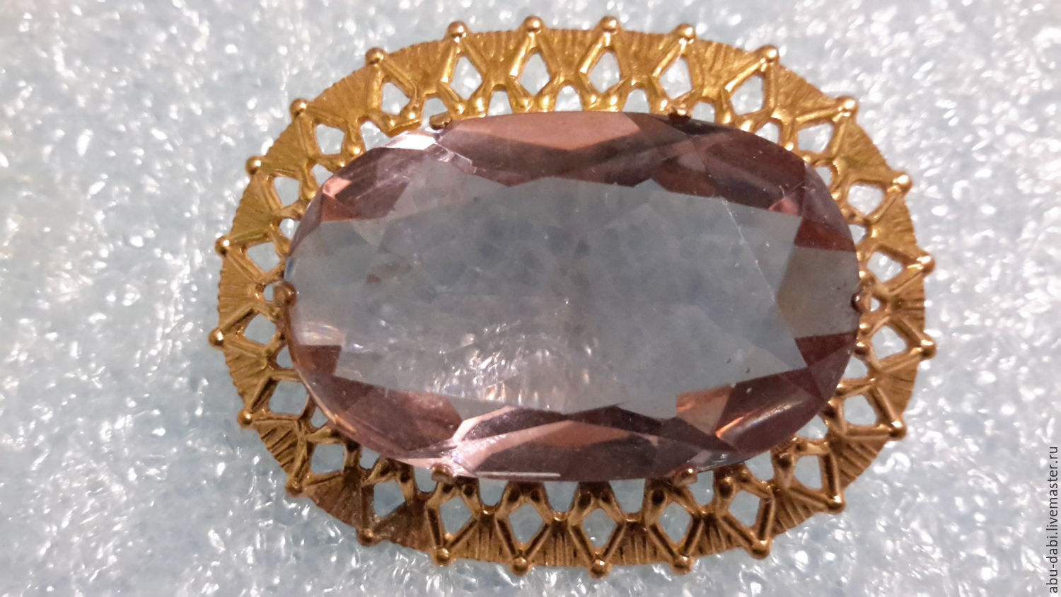 ALEXANDRITE vintage brooch USSR vintage gilt stamp of the 1960s – shop online on Livemaster with shipping - C80M3COM | Moscow