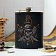 Leather flask 'Pirate anchor'. Flask. SUNGAZER leather products. My Livemaster. Фото №4