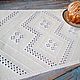 embroidered Hardanger napkin, white napkin handmade, Swipe, Vinnitsa,  Фото №1