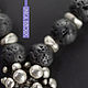 Колье ЦВЕТОК ВУЛКАНА с лавой и посеребренной подвеской. Колье. Unica Bijoux. Ярмарка Мастеров.  Фото №6