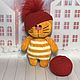 Вязаная игрушка вязаный котик. Амигуруми куклы и игрушки. Рыжий кот (магазин вязаных идей). Интернет-магазин Ярмарка Мастеров.  Фото №2