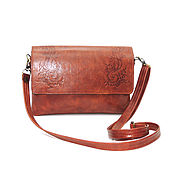 Сумки и аксессуары handmade. Livemaster - original item clutches: Clutch bag women`s leather red-brown Viola Mod.C44t. Handmade.