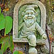 Panel Gnome mini aged mossy concrete. Garden figures. Decor concrete Azov Garden. My Livemaster. Фото №6