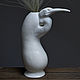 Ceramic Vase Heron. White speckled. Vases. Surglinok. My Livemaster. Фото №4