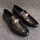 Moccasins made of genuine crocodile leather, black color!, Moccasins, St. Petersburg,  Фото №1