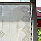 Openwork curtains curtains linen handmade lace embroidery stitch. Curtains1. EmbroideryINNAI. Online shopping on My Livemaster.  Фото №2