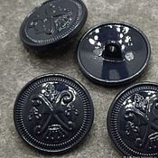 Материалы для творчества handmade. Livemaster - original item Buttons: Buttons metal black. Handmade.