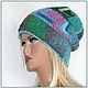 Шапка "AZTECA № 68, №68-2" из испан полушерсти. Шапки. Ирина(shvilinka.knit). Ярмарка Мастеров.  Фото №7