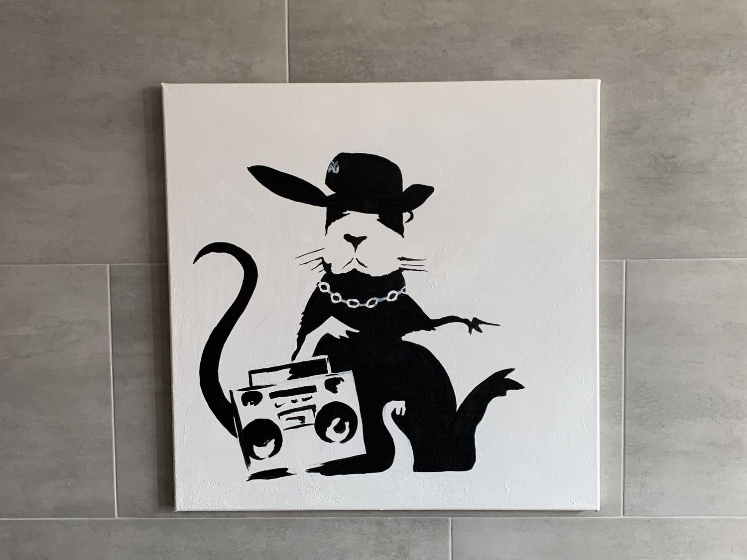 Бэнкси Banksy rat hip hop крыс в интернет-магазине на Ярмарке Мастеров |  Картины, Москва - доставка по России. Товар продан.