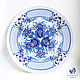 Plates decorative: Ice roses. Gzhel stained glass blue. Decorative plates. Vitreous Wood***Tatiana***. My Livemaster. Фото №5