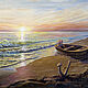 Oil painting 'Seashore at sunset', Pictures, Gelendzhik,  Фото №1
