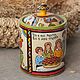 The shutter of the Bank, the barrel is painted in the Russian style. 16 cm height, Jars, ,  Фото №1
