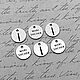 Бирки-подвески 10 мм с логотипом, глянцевые. Фурнитура для украшений. InnaLazarevaDesign. Ярмарка Мастеров.  Фото №4