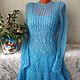 Hand-made elegant 'Dove' dress. Dresses. hand knitting from Galina Akhmedova. My Livemaster. Фото №5