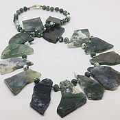 Украшения handmade. Livemaster - original item Mysterious Forest Necklace (quartz with chlorite, chalcedony). Handmade.