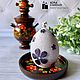 Свеча «Каменное» яйцо с цветочками. Свечи. KORA CANDLES. Интернет-магазин Ярмарка Мастеров.  Фото №2