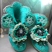 Обувь ручной работы handmade. Livemaster - original item felted Slippers women`s 