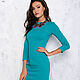 Turquoise viscose sheath dress, blue figure dress. Dresses. mozaika-rus. Online shopping on My Livemaster.  Фото №2
