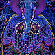 Psychedelic light-painting Ganesh. Subculture Attributes. Fractalika. My Livemaster. Фото №5