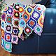 Knitted woolen blanket, patchwork quilt knitted from merino. Blankets. Dobryy_vyaz. My Livemaster. Фото №5