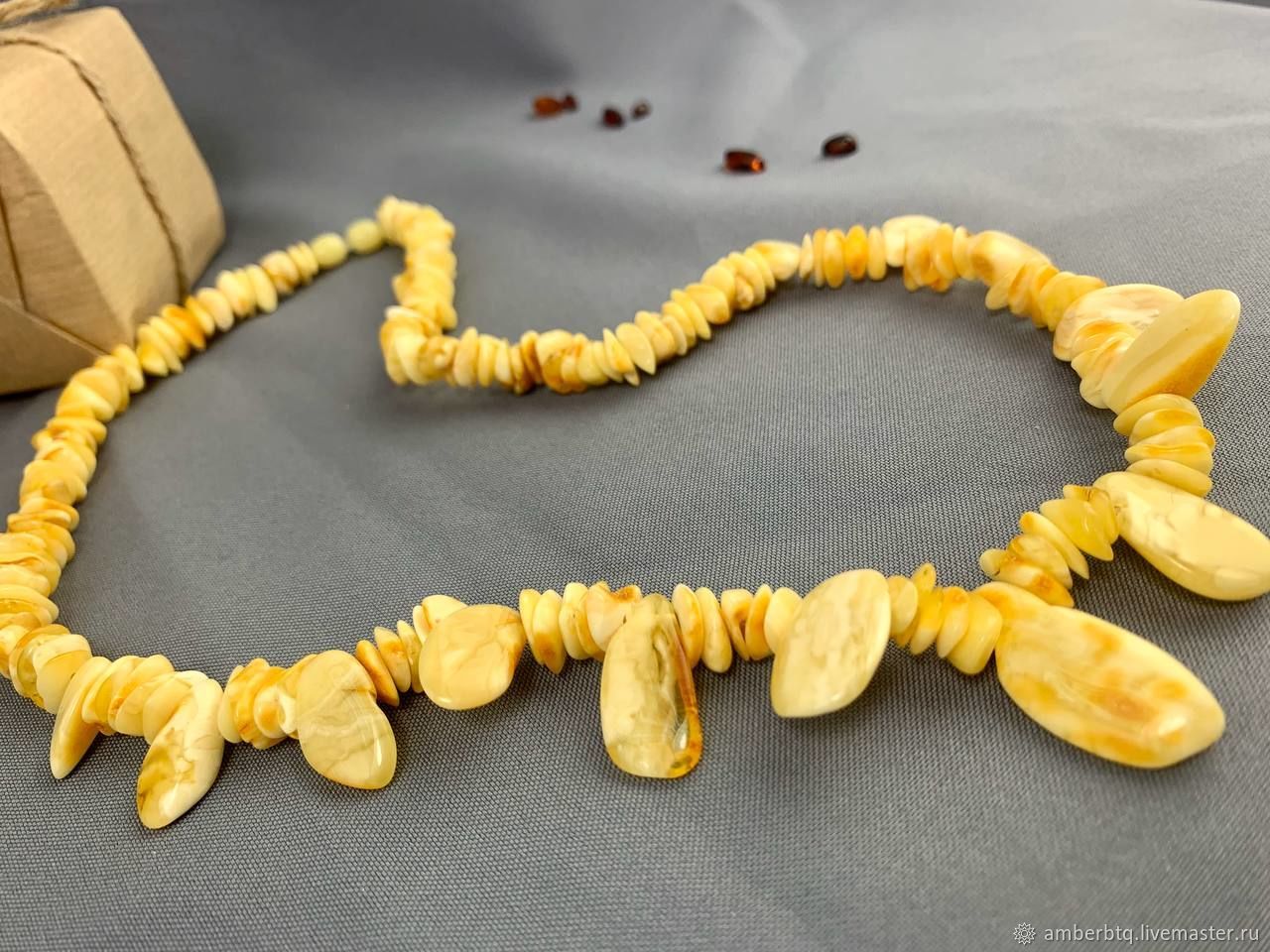 Amber beads, 60 cm, natural amber, handmade, Beads2, Kaliningrad,  Фото №1