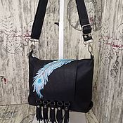 Сумки и аксессуары handmade. Livemaster - original item Cross body bag with applique on the flap. Handmade.