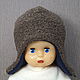 Hat of wool blend yarn winter children's ' Ushanka', Hat with ear flaps, St. Petersburg,  Фото №1