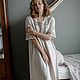 Order Darling grey-beige Linen nightgown with lace. Delicate Clothing Store (Daria). Livemaster. . Nightdress Фото №3