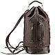 Leather backpack ' sachet '(dark brown crazy). Backpacks. Russian leather Guild. Online shopping on My Livemaster.  Фото №2