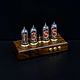The clock on the indicators IN-14 'American walnut'. Tube clock. Tube-time (tube-time). My Livemaster. Фото №9