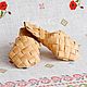 Feet (Slippers, flip-flops) of birch bark, p-p 34-45. Shoes for the bath, Slippers, Novosibirsk,  Фото №1