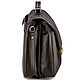 Leather briefcase 'Joseph' (dark brown). Brief case. Russian leather Guild. My Livemaster. Фото №5