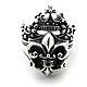 Кольцо мужское из серебра Lily's Crown BBR37-01. Кольца. Blacksilver. Интернет-магазин Ярмарка Мастеров.  Фото №2