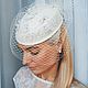Свадебная шляпка с вуалью “Faisi”, Шляпы свадебные, Санкт-Петербург,  Фото №1