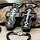 Деревянный крест с иконой Георгия Победоносца. Крестик. MisMi jewelry. Интернет-магазин Ярмарка Мастеров.  Фото №2