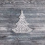 Сувениры и подарки handmade. Livemaster - original item Herringbone. Christmas tree decoration, new year`s souvenir. Lace. Handmade.