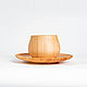 A couple of tea series of 'Meringue' made of Cedar (mug and saucer) NC27. Mugs and cups. ART OF SIBERIA. Online shopping on My Livemaster.  Фото №2