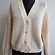 Order Beige short cardigan. Knitted with love. Livemaster. . Cardigans Фото №3