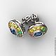 Order Studs Multicolor gold 585, sapphire, Topaz. Jewelry Laboratory Alter Ego. Livemaster. . Stud earrings Фото №3