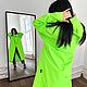 Плащ дождевик с капюшоном Премиум зеленый неоновый. Куртки. 7х5byZuev (zuevraincoat). Интернет-магазин Ярмарка Мастеров.  Фото №2
