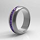 Titanium ring with purple texture. Rings. asgdesign. My Livemaster. Фото №4