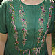 Linen embroidered dress 'Emerald' long dress made of linen. Dresses. KVITKA. Online shopping on My Livemaster.  Фото №2